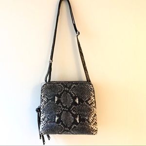 NWT Banana Republic leather python print handbag